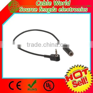 90 Degree Right Angle 3.5mm Extension Audio Cable Nickel Plated Connector thumbnail-1