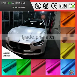 High Quality 1.52*20m Car Wrapping Film Chrome Matte Car Body Wrap Stretchable thumbnail-1