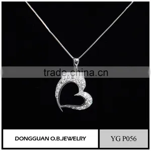 2016 the Newest Designs Fashion 925 Sterling Silver Pendant With Pink Stone Wholesale Price thumbnail-4
