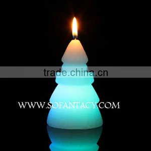 Christmas Tree Shape Paraffin Wax Christmas Shaped Led Candles,colour Changing Led Wax Candle Wedding Decoration thumbnail-1