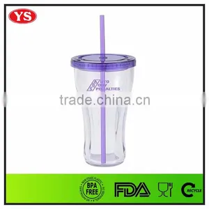 16oz Bpa Free Single Wall Drinking Tumbler With Straw thumbnail-6