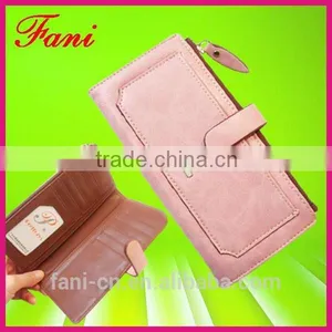 Luxury and Fancy Hand Made Ladies Clutch Leather Purse Made in China thumbnail-1