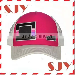 Curved Custom Made 5 Panel Foam and Mesh Trucker Brand Hip Hop Hat thumbnail-1