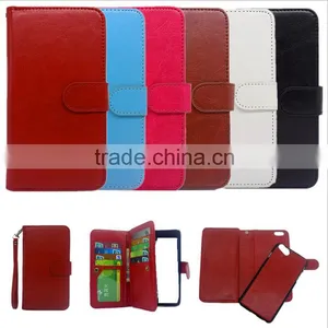 Universal Flip Separable PU/Genuine Leather Wallet Mobile Phone Case thumbnail-2