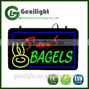 Fresh Bagels Shop LED Sign Neon Light Sign Display thumbnail-1