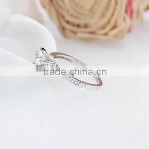925 Sterling Silver Mother and Son Design Busting Ring With Zircon thumbnail-4