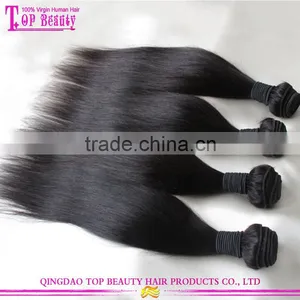 Wholesale 7a Unprocessed Peruvian Virgin Hair Sliky Straight Hair Extension Cheap Real Human Hair Extension thumbnail-4
