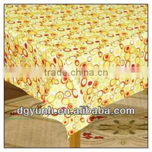 Orange Pokla Dot Vinyl Tablecloth thumbnail-1