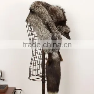 New Style Fashion Real Silver Fox Fur Long Scarf 1323 thumbnail-3