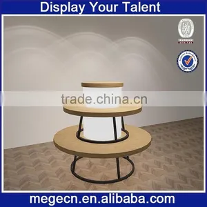 High Quality Wooden Round Bar Shoes Display Rack thumbnail-2