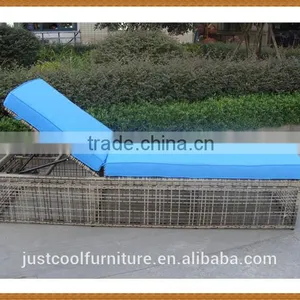 Wicker Sun Bed Lounge Rattan Garden Furniture thumbnail-2