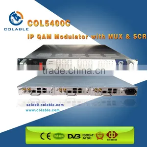 Cable tv Qam Modulator With Multiplexer & Scrambler IP 256 Address Input , ip Qam 8 COL5400C thumbnail-1