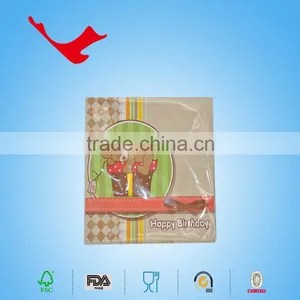 40*40cm,1/4 Folded Printed Tissue Paper Napkin Towel for Brithday Day Party thumbnail-2