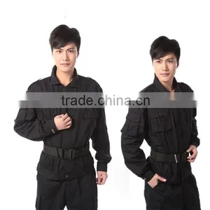 Cotton Polyester Ripstop Black Ukrainian Military Uniform Set thumbnail-1