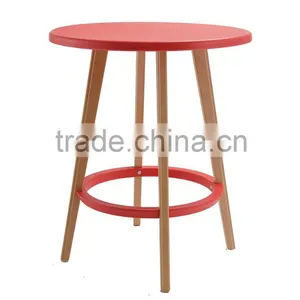 2015 Best Selling Bar Furniture Wood Legs High Bar Table thumbnail-2