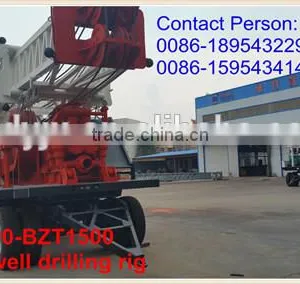 Trailer Type Water Well Drilling Machinery 1000m thumbnail-2