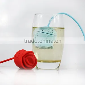 New Design Beauty Rose Silicone Tea Infuser thumbnail-3