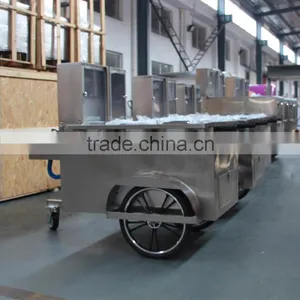 Gas Triple Steamer Pans Mobile Hot Dog Cart thumbnail-1