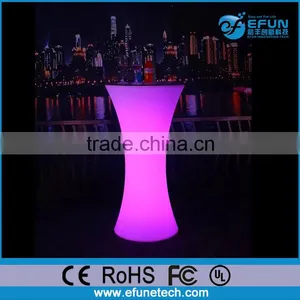 Fancy Shape Innovative Bar Furniture,plastic RGB Color Change Led Pub Table thumbnail-1
