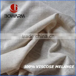 100% Rayon Yarn Dyed Melange Stock Single Jersey Knit Fabric thumbnail-1