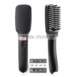 New Design Electric Hair Straightening Brush With 2 in 1 Packaging thumbnail-1