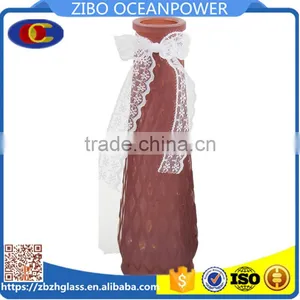 Imitation Porcelain Colored Thin Glass Vase thumbnail-1