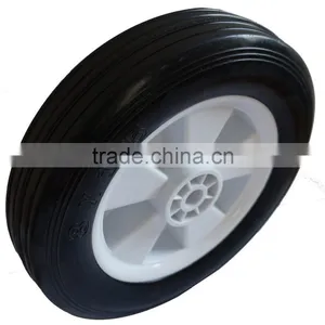 White Plastic Rubber Lawnmower Lawn Push Mower Wheel 8+ Inch Diameter thumbnail-3