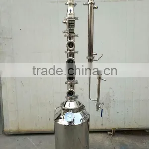 50L SS304 Bolier,3''stainless Steel Bubble Plate Reflux Tower ,ss304 Still With Parrot thumbnail-1