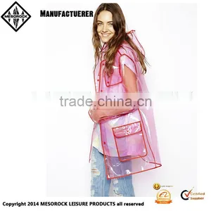 100% EVA Fashion Women Rain Coat Rain Jacket Rain Poncho thumbnail-1