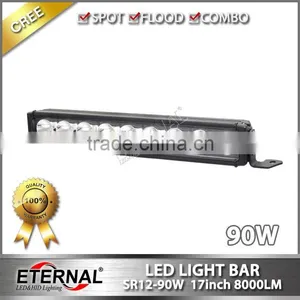 17in 90W High Power Single Row Light Bar for Automotive 4x4 ATV Motorcycle UTV SUV Raptor F250 Bumper Bullbar thumbnail-2