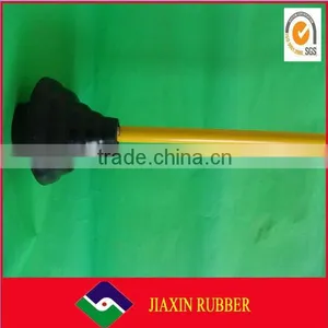 Red Rubber Toilet Plunger With Handle thumbnail-1