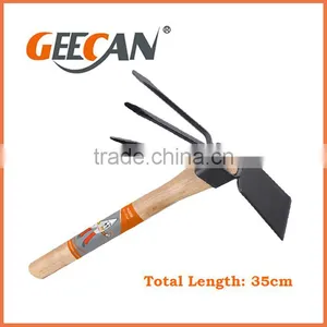 High Quality Wood Handle Metal Head Hand Tool Garden Hoe With Small Size thumbnail-5