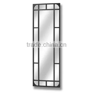 Tall Rectangular Iron Garden Mirror thumbnail-1