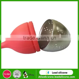 LFGB And FDA Certification Pear Shape Food Grade Silicone Tea Infusers thumbnail-3