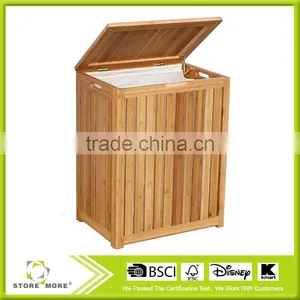Spa-Style Bamboo Laundry Hamper thumbnail-1
