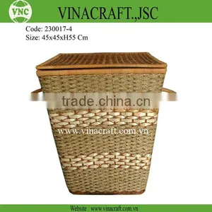 Wicker Baboo Laundry Basket for Clother thumbnail-1