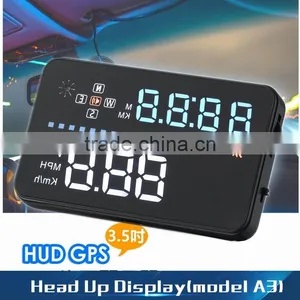 3.5'' GPS Universal Car HUD Head Up Display Car Alarm System Speed Warning With Campass thumbnail-1