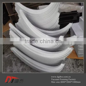 Custom White Arched Plastic Shape Part by Vacuum Forming thumbnail-1