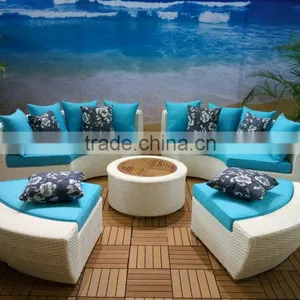 Pool Side Outdoor Rattan Furniture Lounge With Sun Roof thumbnail-1