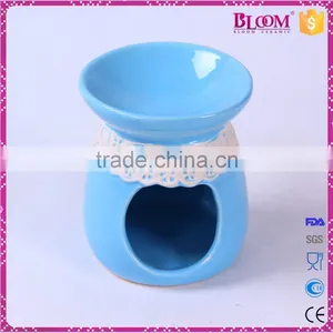White Lace Decoration Ceramic Wax Burner for Home thumbnail-3