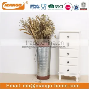 French Design Galvanised Metal Tall Vase thumbnail-4