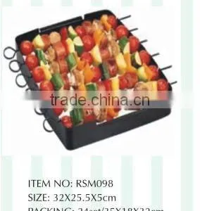 NONSTIC BLACK KEBAB GRILL SET FOR BARBEQUE thumbnail-1