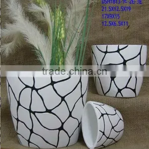 Wholesale White Color Ceramic Flower Pots thumbnail-1
