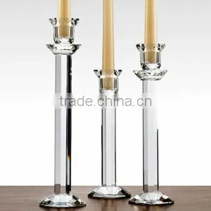 Crystal Pillar Candle Holders thumbnail-1