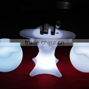Rental Wholesale Plastic Furniture Led Cocktail Table thumbnail-6