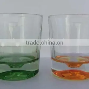GH269 Glass Drinking Cup With Colorful Spray thumbnail-1