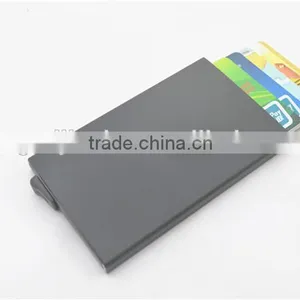 Credit Card Holder Rfid Blocking Aluminum Business Card Holder Automatic Pop-Up thumbnail-4