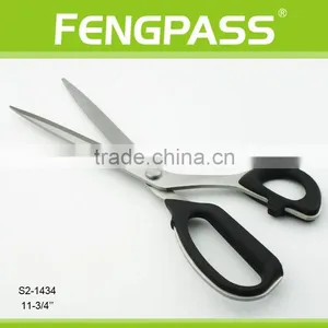 S2-1434 6" Full Stainless Steel With Plastic Handle and 2CR13 Stainless Steel Cutting Paper Office Scissors thumbnail-2