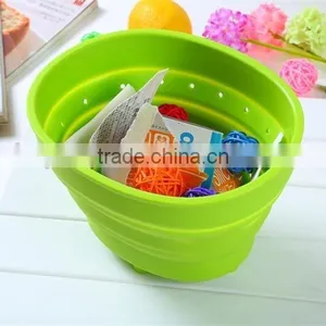 Silicone Garbage Bucket Fashion Sundries Basket Waste Basket thumbnail-1