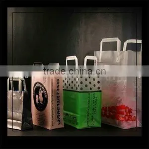 Printed PE Flat Tape Block Bottom Carrier Bag thumbnail-1